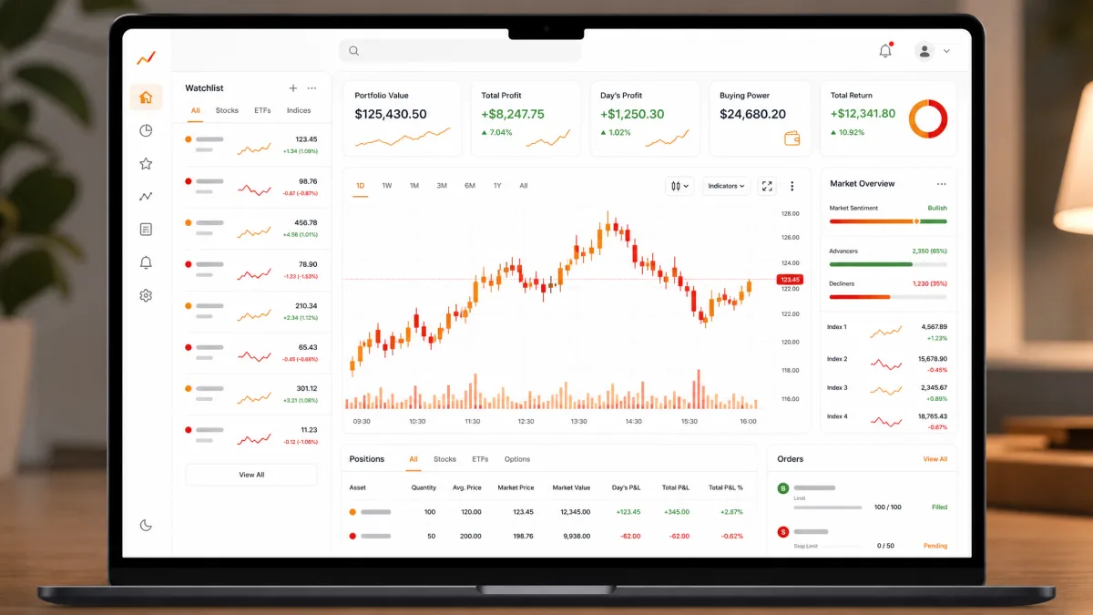 Aviora Invest — dashboard della piattaforma di trading